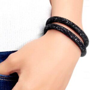Swarovski Stardust Double Wrap Small (38cm) Bracelet JET HEM/PDS Item #5102553